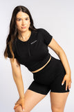 Black Shape Me Fitted Crop