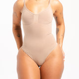 SCULPT TECH BRIEF BODYSUIT - LATTE