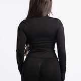 SCULPTING QUARTER ZIP - BLACK