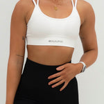 Cross Over Sports Bra - White - SHAPD OFFICIAL