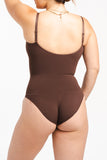 SCULPT TECH BRIEF BODYSUIT - MOCHA