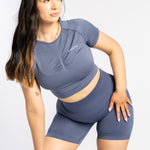 French Navy Shape Me Fitted Crop - SHAPD OFFICIAL