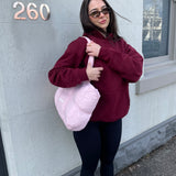 PUFFER ZIP TOTE BAG - MARSHMALLOW