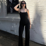 SLIM STRAIGHT LEG PANTS- BLACK