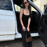 SLIM STRAIGHT LEG PANTS- BLACK