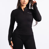 SCULPTING QUARTER ZIP - BLACK