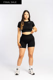 SHAPE ME FITTED CROP - BLACK