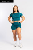 SHAPE ME FITTED CROP - EMERALD