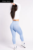 SHAPE ME LEGGINGS - BABY BLUE