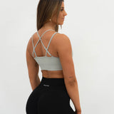 Cross Over Sports Bra - Mist - SHAPD OFFICIAL