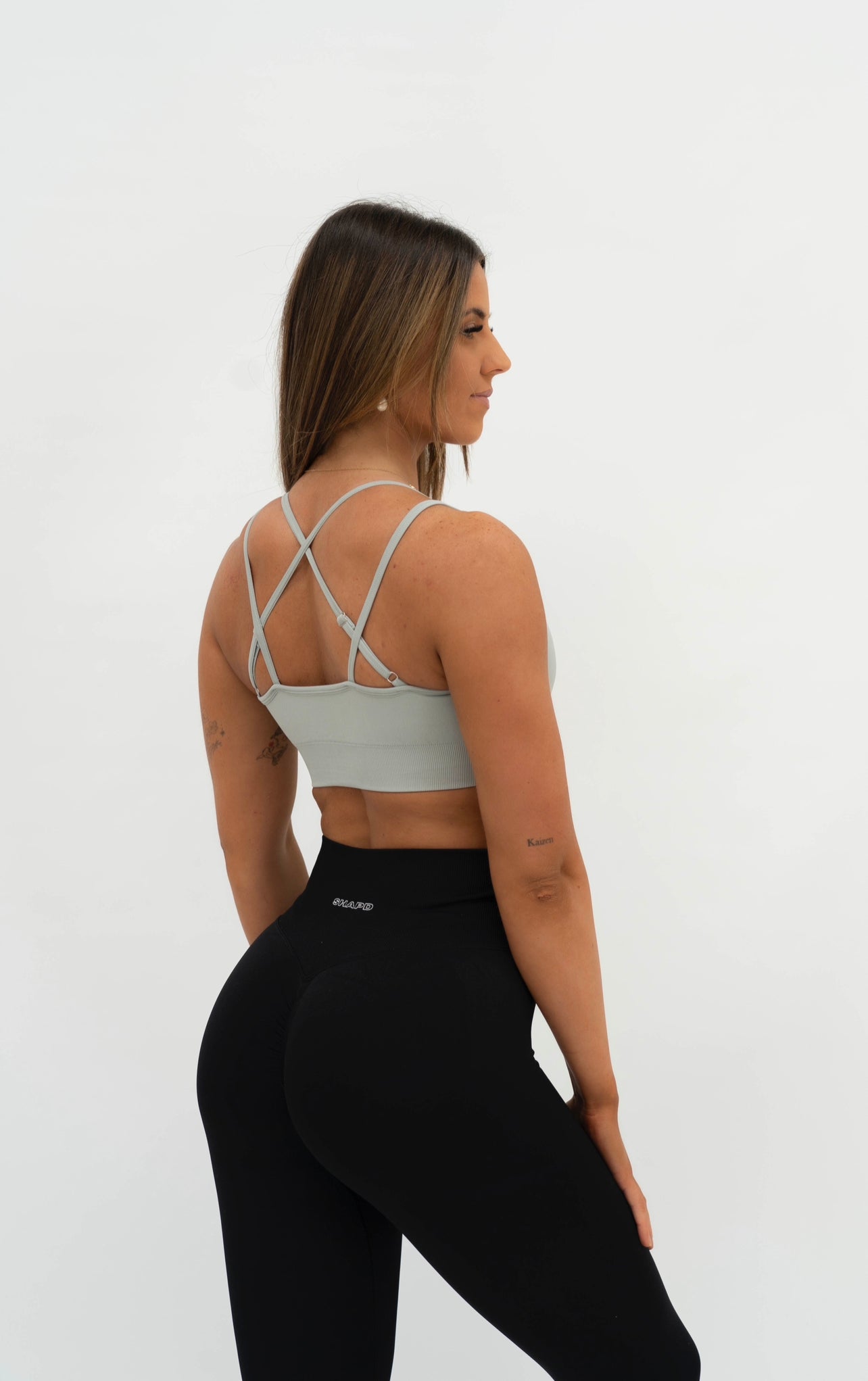 Cross Over Sports Bra - Mist - SHAPD OFFICIAL