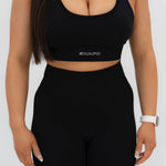 Cross Over Sports Bra - Black - SHAPD OFFICIAL