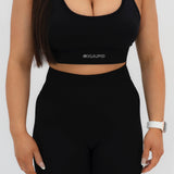 Cross Over Sports Bra - Black - SHAPD OFFICIAL
