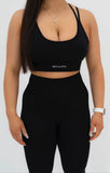 Cross Over Sports Bra - Black - SHAPD OFFICIAL