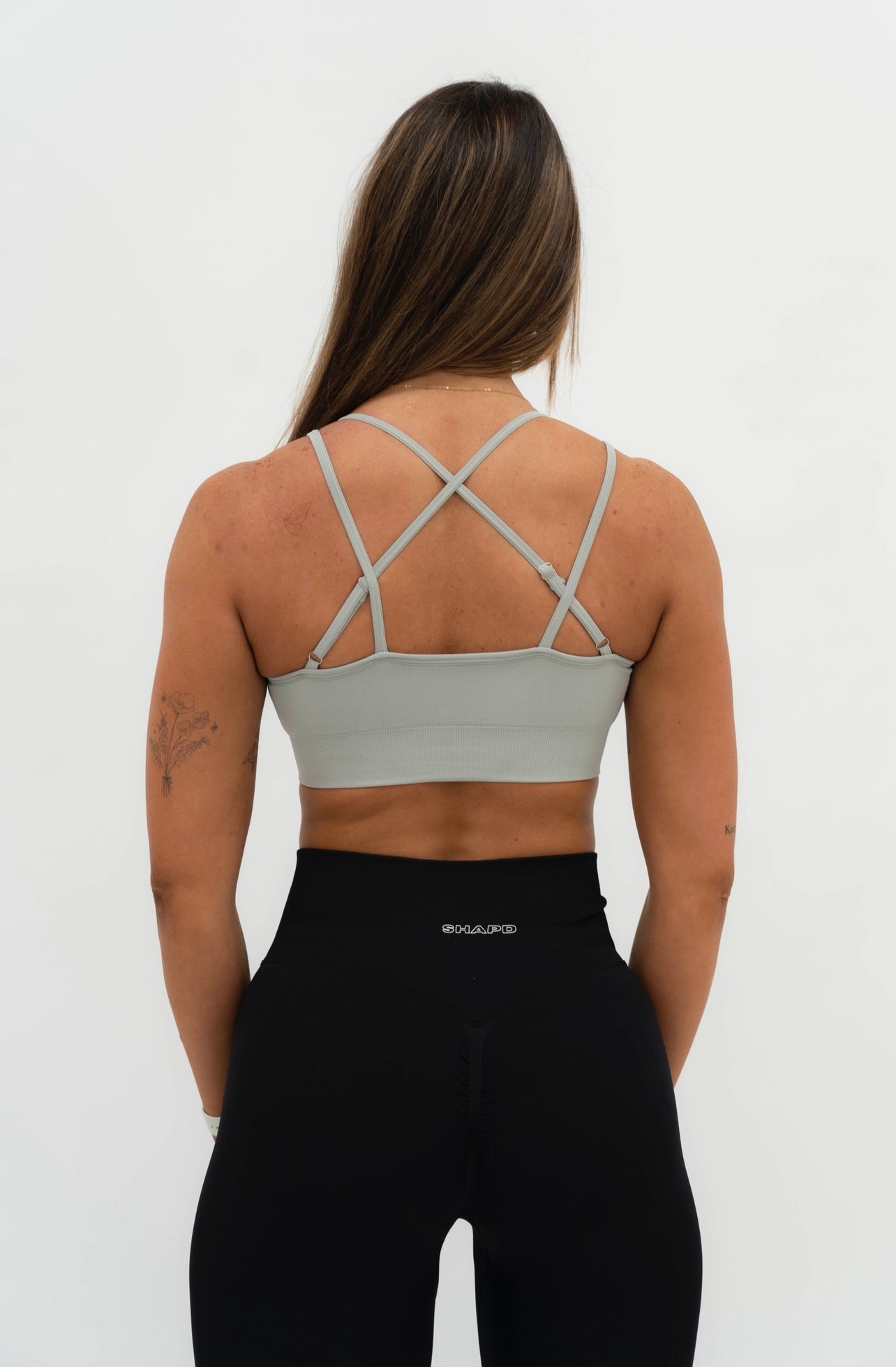 Cross Over Sports Bra - Mist - SHAPD OFFICIAL