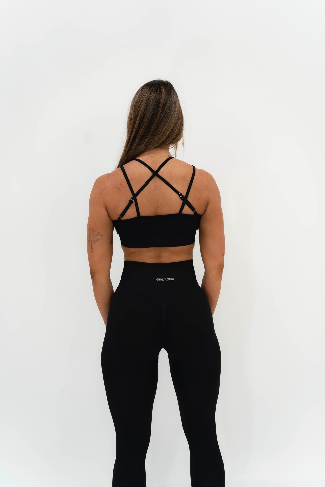 Cross Over Sports Bra - Black - SHAPD OFFICIAL