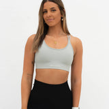 Cross Over Sports Bra - Mist - SHAPD OFFICIAL