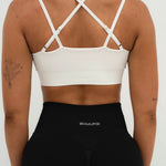 Cross Over Sports Bra - White - SHAPD OFFICIAL